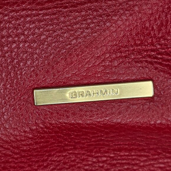 Brahmin Parin Womens Shoulder Bag Radiant Red Mystic Leather w/ Dust Cover Gift - Picture 5 of 15